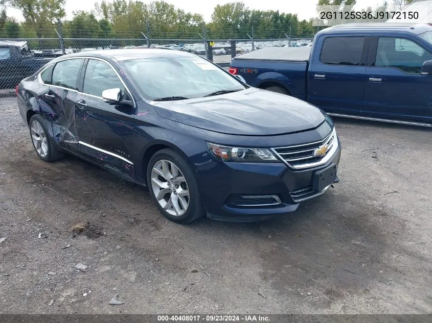 2018 Chevrolet Impala Premier VIN: 2G1125S36J9172150 Lot: 40408017