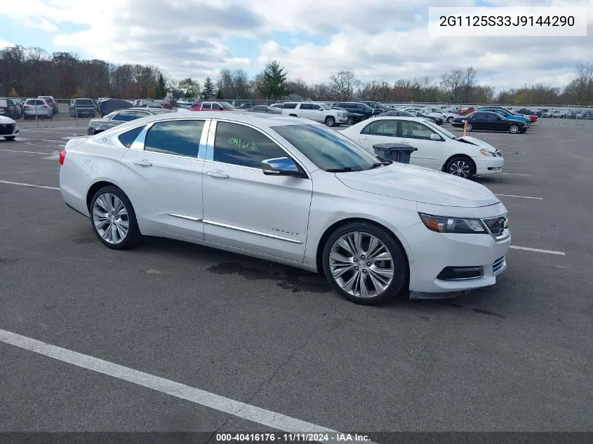 2018 Chevrolet Impala 2Lz VIN: 2G1125S33J9144290 Lot: 40416176