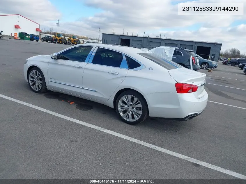 2018 Chevrolet Impala 2Lz VIN: 2G1125S33J9144290 Lot: 40416176