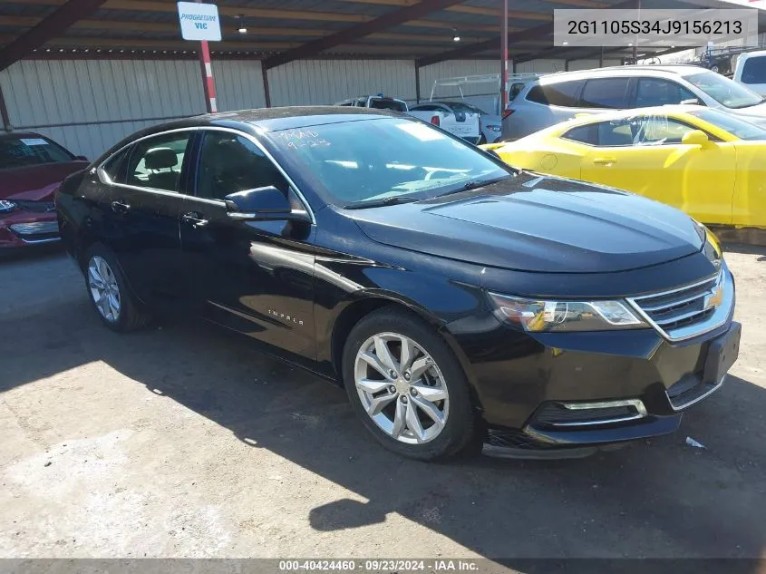 2018 Chevrolet Impala 1Lt VIN: 2G1105S34J9156213 Lot: 40424460