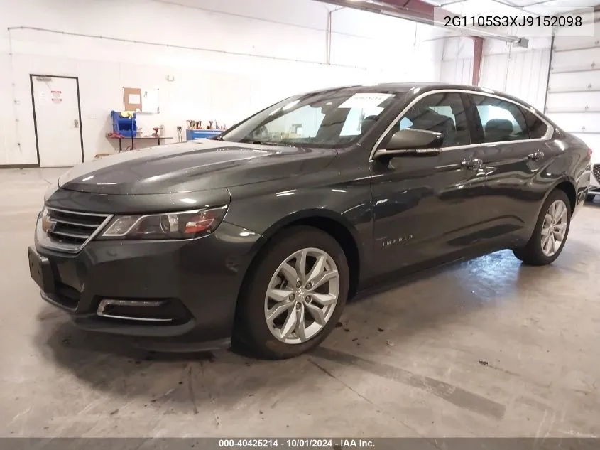 2G1105S3XJ9152098 2018 Chevrolet Impala 1Lt