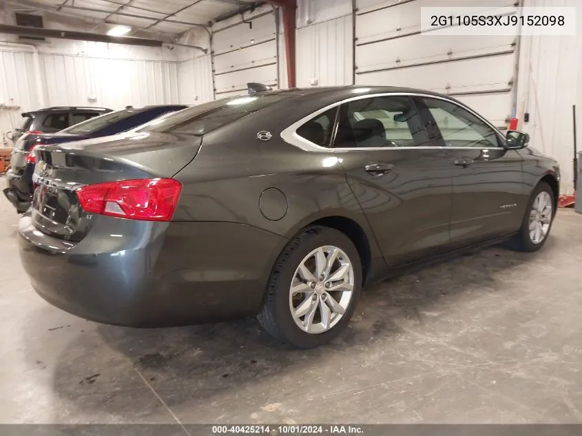 2G1105S3XJ9152098 2018 Chevrolet Impala 1Lt