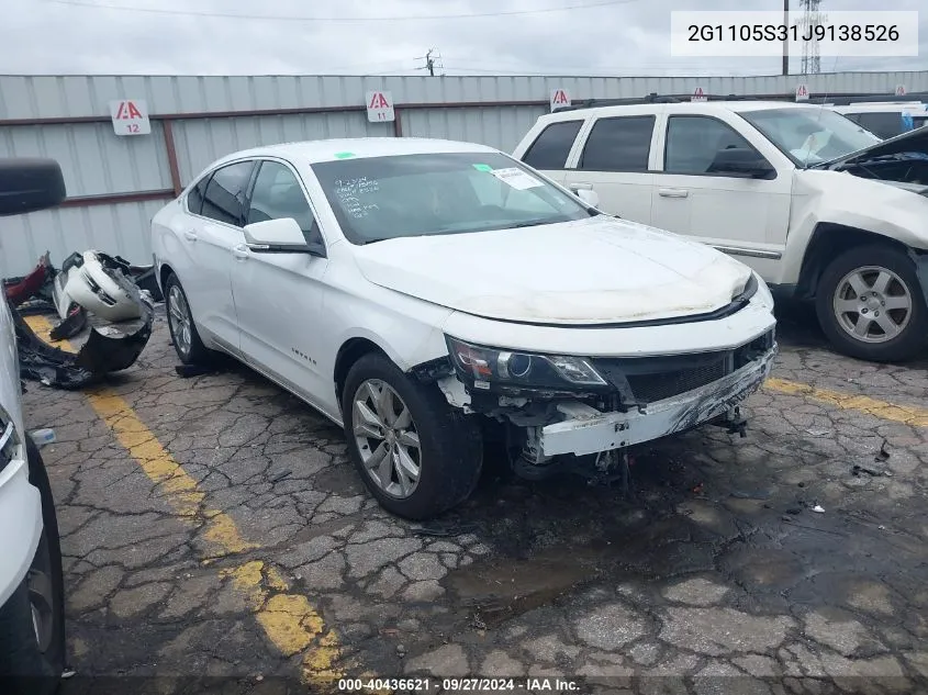 2G1105S31J9138526 2018 Chevrolet Impala Lt