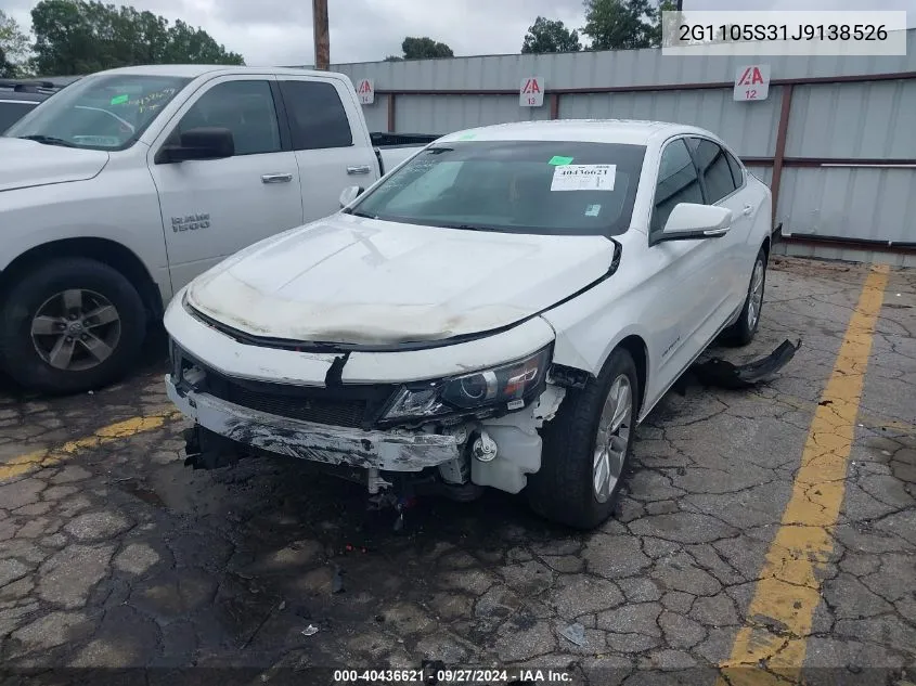 2G1105S31J9138526 2018 Chevrolet Impala Lt