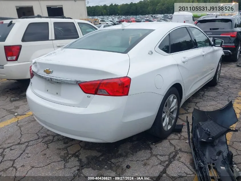 2G1105S31J9138526 2018 Chevrolet Impala Lt