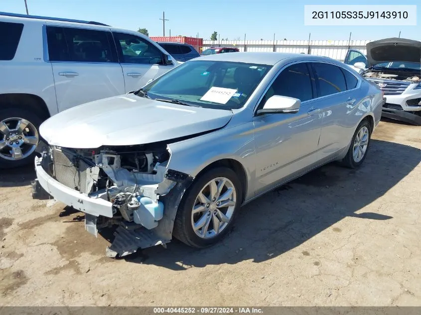 2018 Chevrolet Impala 1Lt VIN: 2G1105S35J9143910 Lot: 40445252