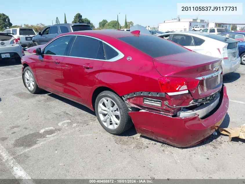 2G1105S37J9117731 2018 Chevrolet Impala 1Lt