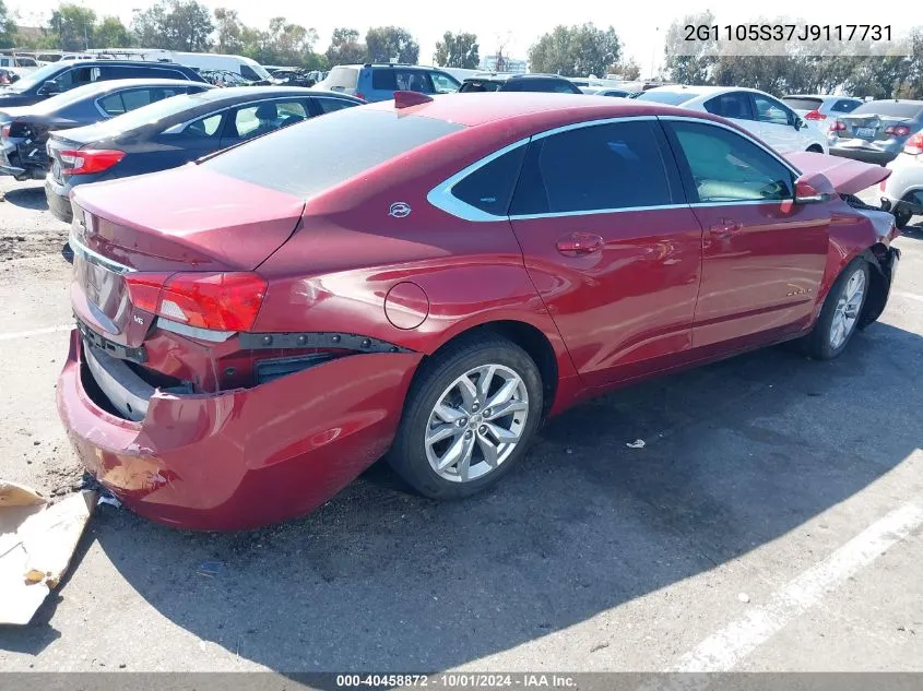 2018 Chevrolet Impala 1Lt VIN: 2G1105S37J9117731 Lot: 40458872