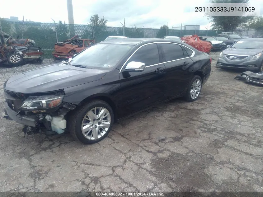 2G1105S33J9141069 2018 Chevrolet Impala 1Lt