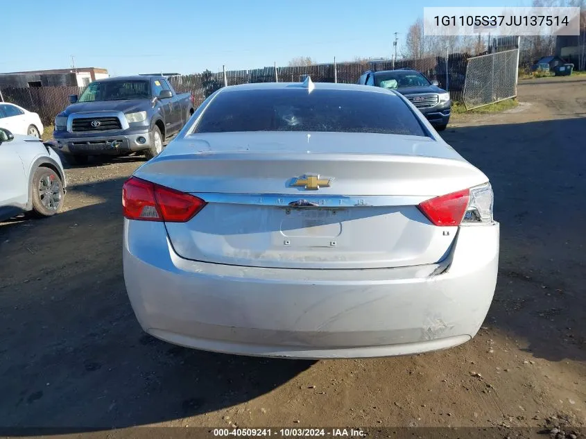 1G1105S37JU137514 2018 Chevrolet Impala 1Lt