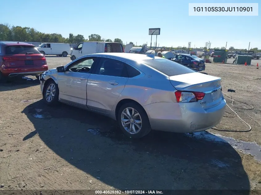 2018 Chevrolet Impala 1Lt VIN: 1G1105S30JU110901 Lot: 40525392