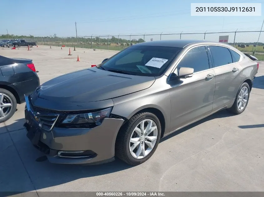 2G1105S30J9112631 2018 Chevrolet Impala Lt