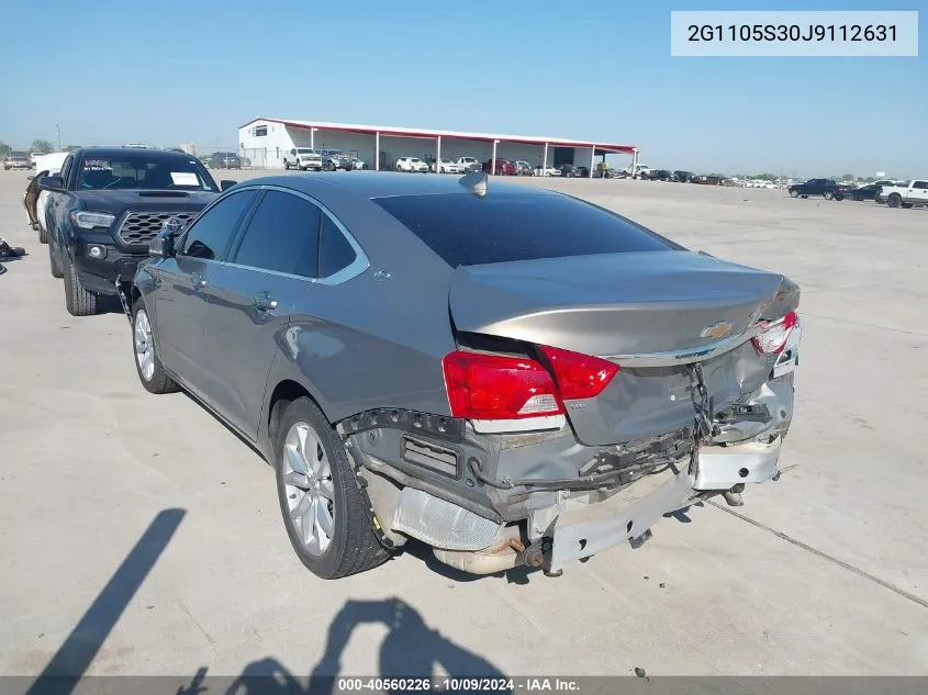 2G1105S30J9112631 2018 Chevrolet Impala Lt