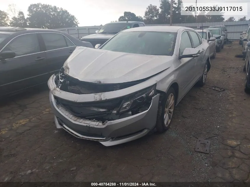 2G1105S33J9117015 2018 Chevrolet Impala 1Lt