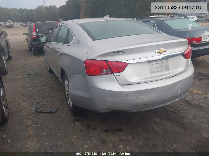 2G1105S33J9117015 2018 Chevrolet Impala 1Lt