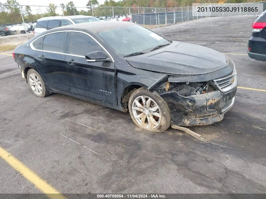 2G1105S30J9118865 2018 Chevrolet Impala 1Lt