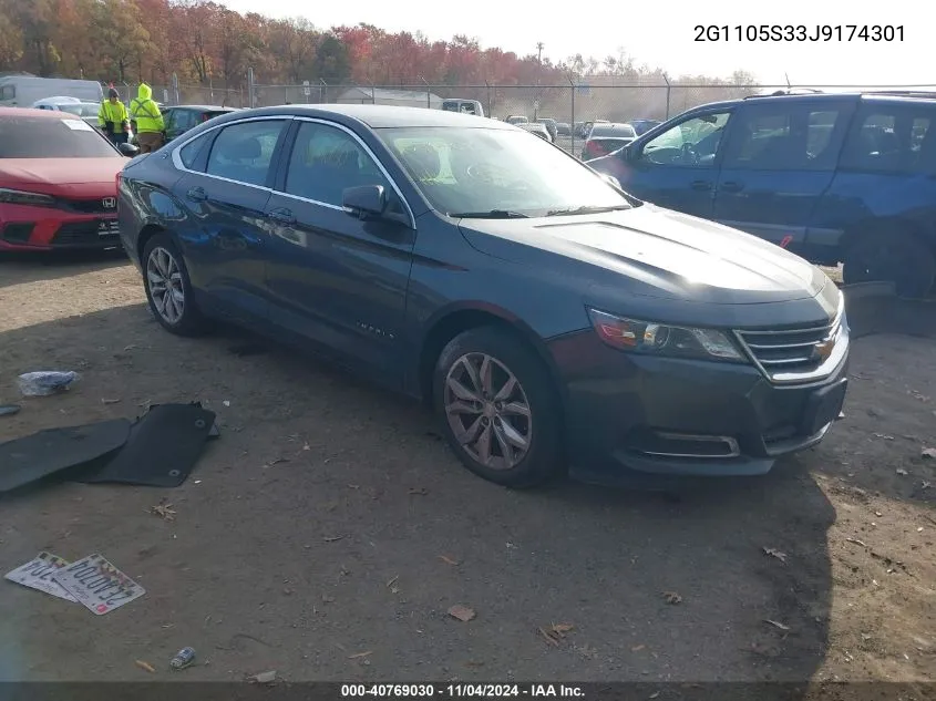 2018 Chevrolet Impala 1Lt VIN: 2G1105S33J9174301 Lot: 40769030