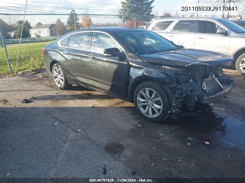 2018 Chevrolet Impala 1Lt VIN: 2G1105S3XJ9170441 Lot: 40797929