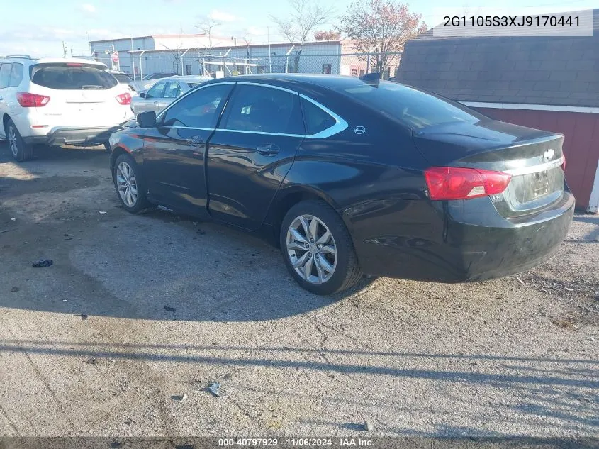 2018 Chevrolet Impala 1Lt VIN: 2G1105S3XJ9170441 Lot: 40797929