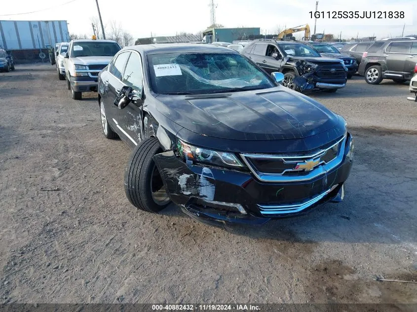 2018 Chevrolet Impala 2Lz VIN: 1G1125S35JU121838 Lot: 40882432