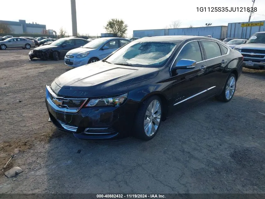 2018 Chevrolet Impala 2Lz VIN: 1G1125S35JU121838 Lot: 40882432