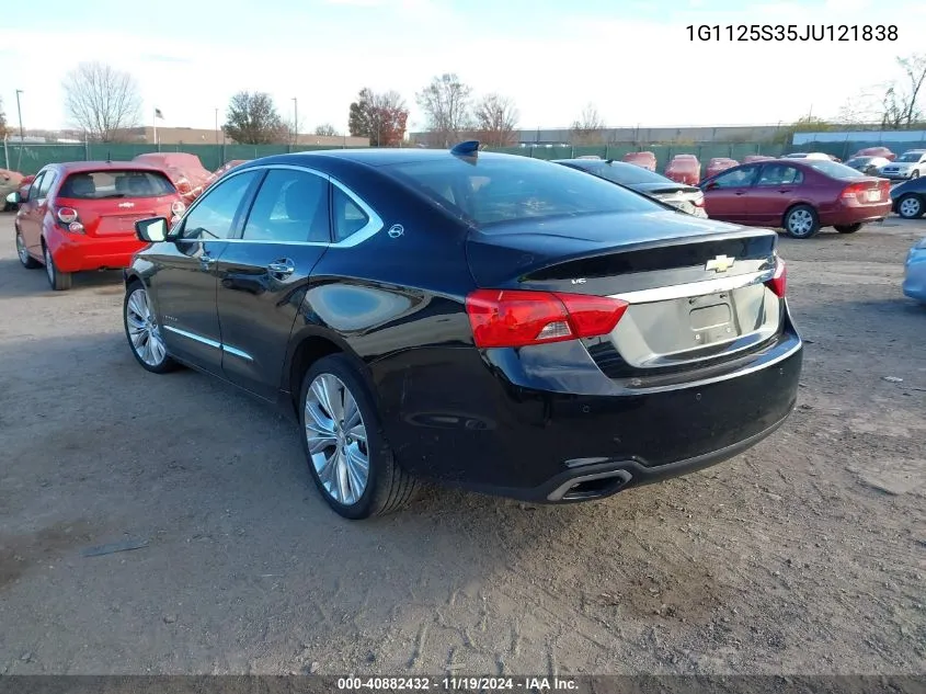 2018 Chevrolet Impala 2Lz VIN: 1G1125S35JU121838 Lot: 40882432