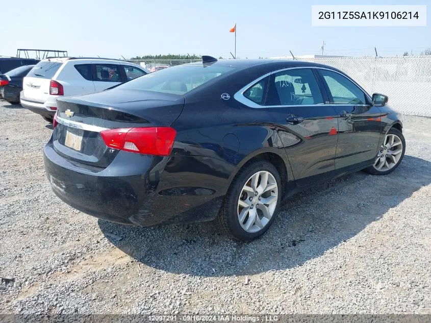 2019 Chevrolet Impala VIN: 2G11Z5SA1K9106214 Lot: 12097291