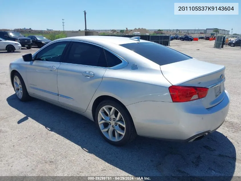 2019 Chevrolet Impala Premier VIN: 2G1105S37K9143604 Lot: 39299751