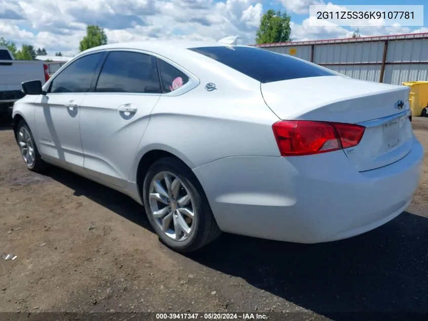 2G11Z5S36K9107781 2019 Chevrolet Impala Lt