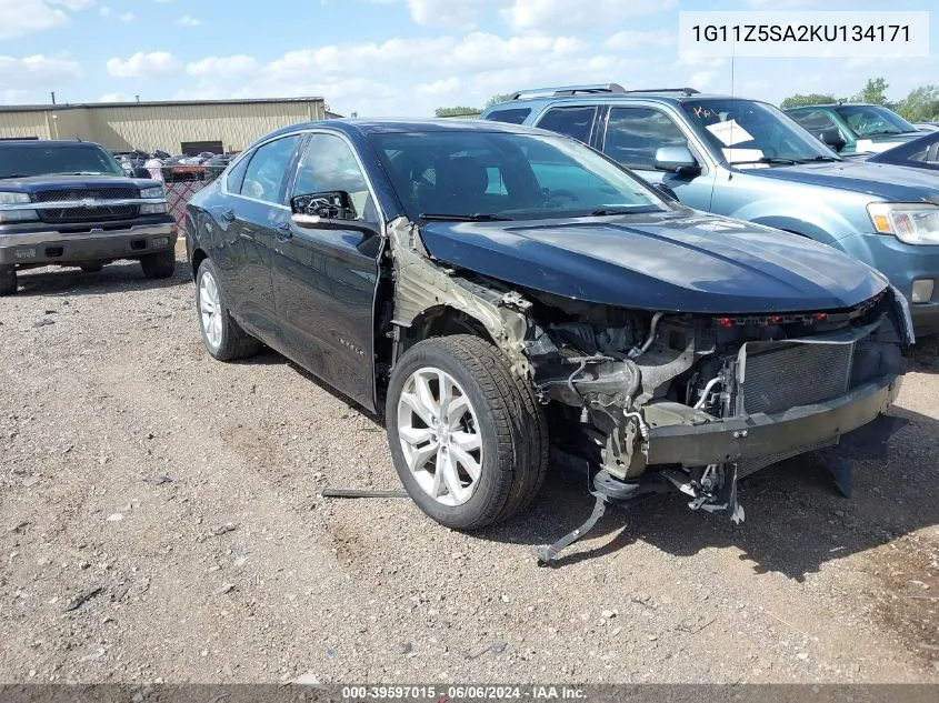 2019 Chevrolet Impala Lt VIN: 1G11Z5SA2KU134171 Lot: 39597015