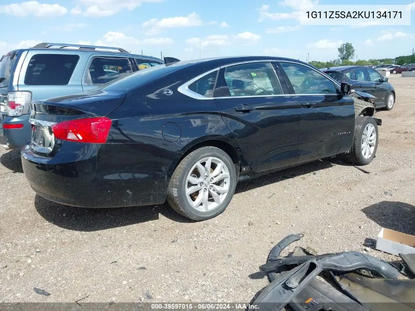 2019 Chevrolet Impala Lt VIN: 1G11Z5SA2KU134171 Lot: 39597015