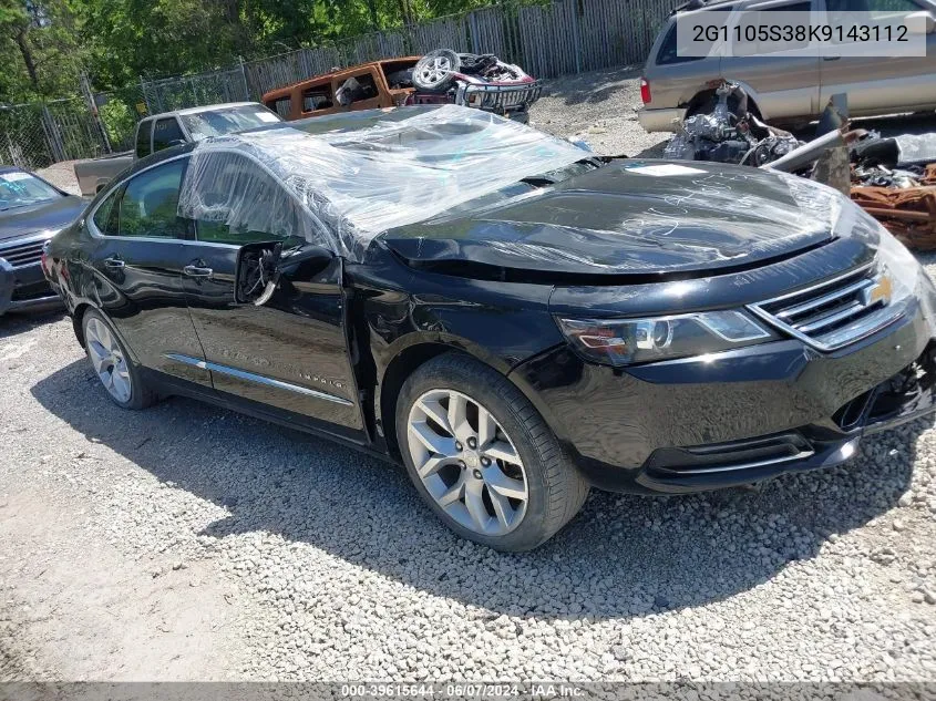 2G1105S38K9143112 2019 Chevrolet Impala Premier