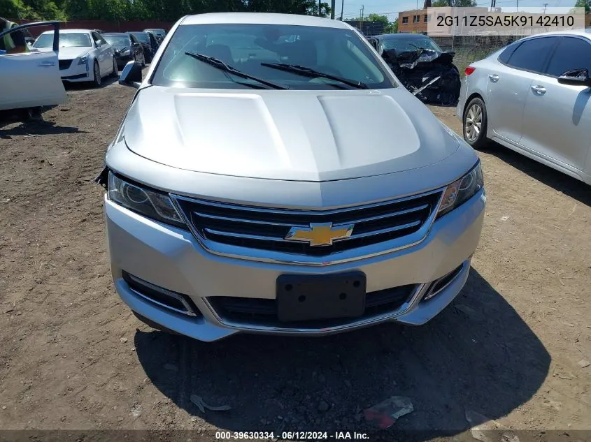 2019 Chevrolet Impala Lt VIN: 2G11Z5SA5K9142410 Lot: 39630334