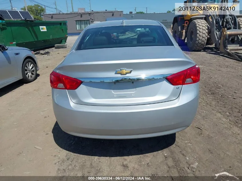 2019 Chevrolet Impala Lt VIN: 2G11Z5SA5K9142410 Lot: 39630334