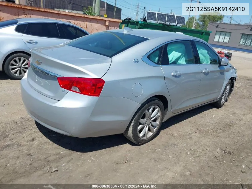 2019 Chevrolet Impala Lt VIN: 2G11Z5SA5K9142410 Lot: 39630334