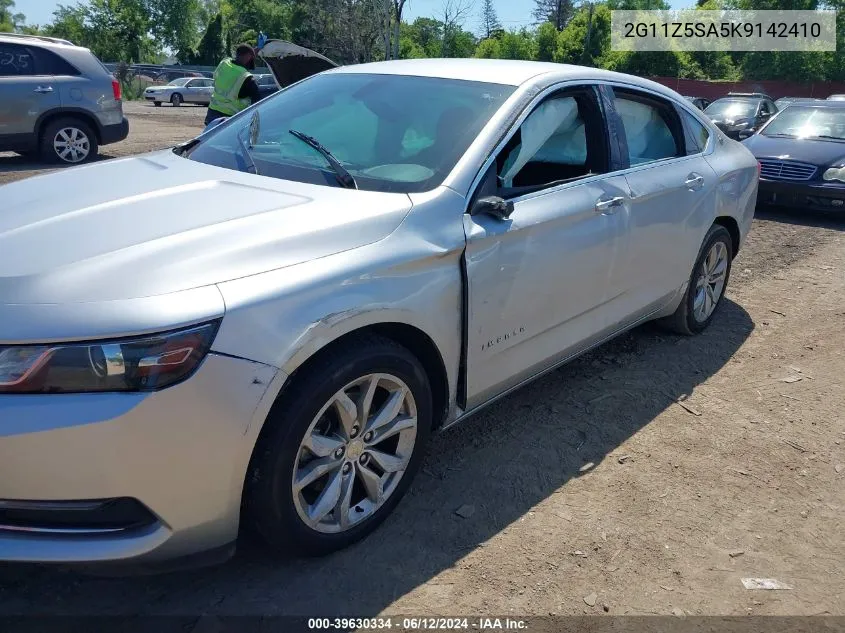 2019 Chevrolet Impala Lt VIN: 2G11Z5SA5K9142410 Lot: 39630334