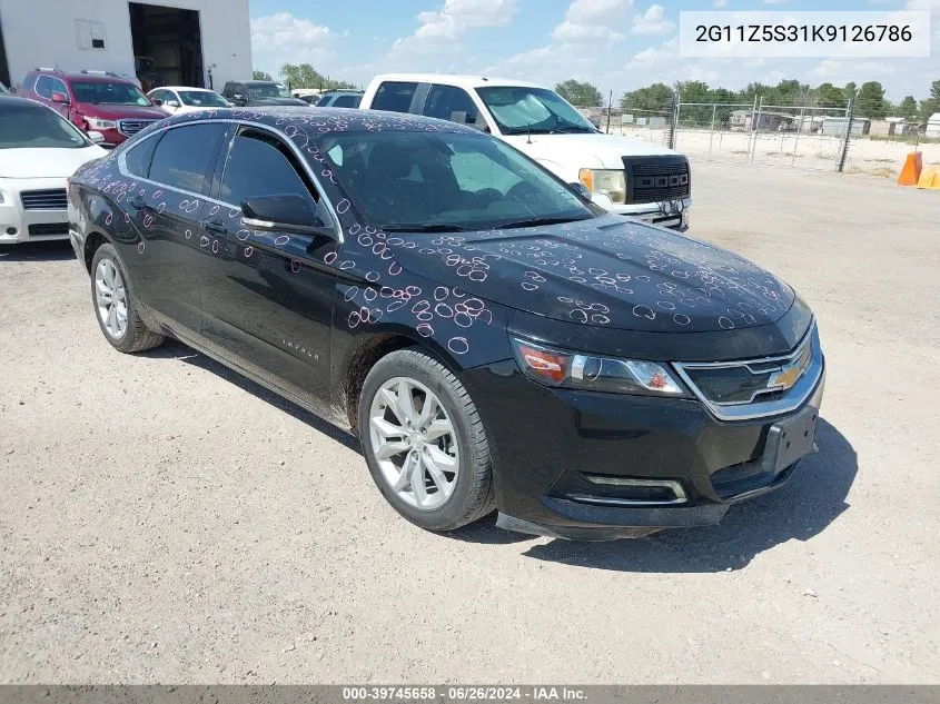 2019 Chevrolet Impala Lt VIN: 2G11Z5S31K9126786 Lot: 39745658