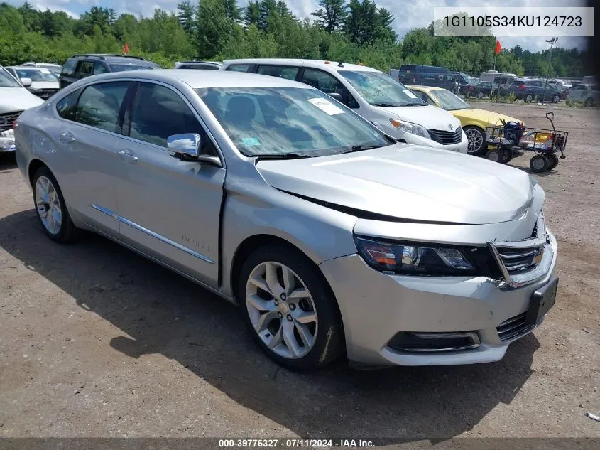 2019 Chevrolet Impala Premier VIN: 1G1105S34KU124723 Lot: 39776327