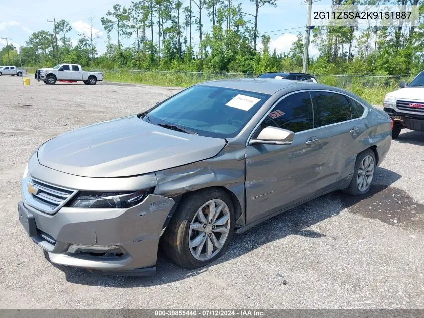 2019 Chevrolet Impala Lt VIN: 2G11Z5SA2K9151887 Lot: 39855446