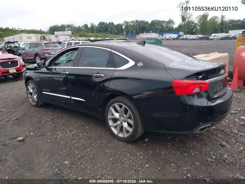 2019 Chevrolet Impala Premier VIN: 1G1105S36KU120110 Lot: 39885895