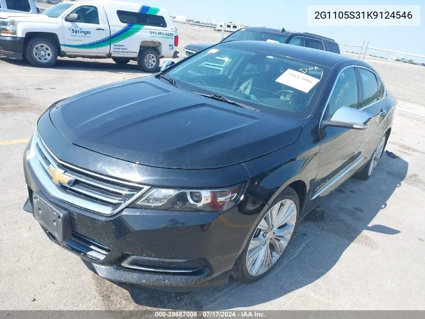 2019 Chevrolet Impala Premier VIN: 2G1105S31K9124546 Lot: 39887008