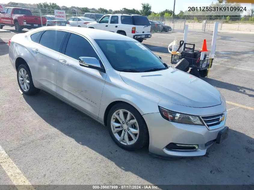 2G11Z5S31K9109924 2019 Chevrolet Impala Lt