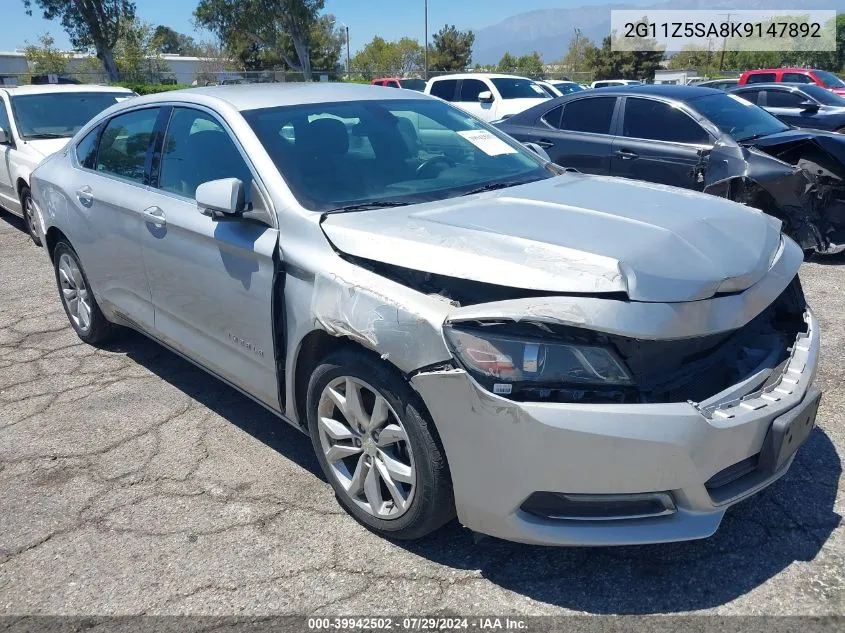 2019 Chevrolet Impala Lt VIN: 2G11Z5SA8K9147892 Lot: 39942502