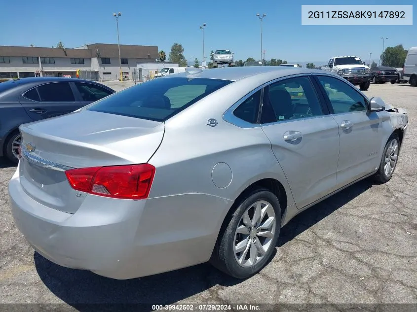 2019 Chevrolet Impala Lt VIN: 2G11Z5SA8K9147892 Lot: 39942502