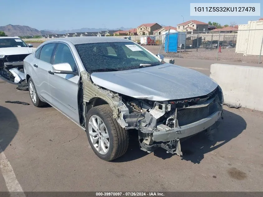 1G11Z5S32KU127478 2019 Chevrolet Impala Lt