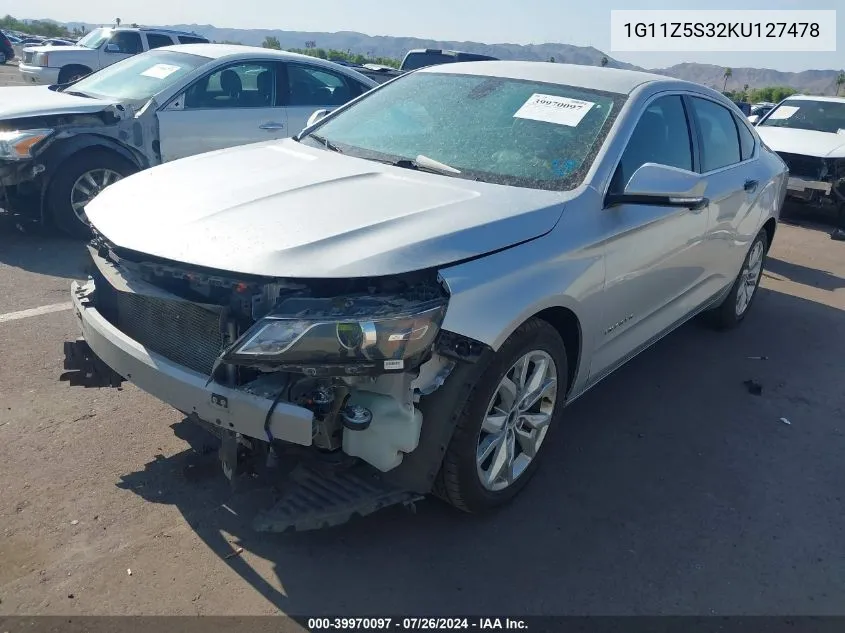 1G11Z5S32KU127478 2019 Chevrolet Impala Lt