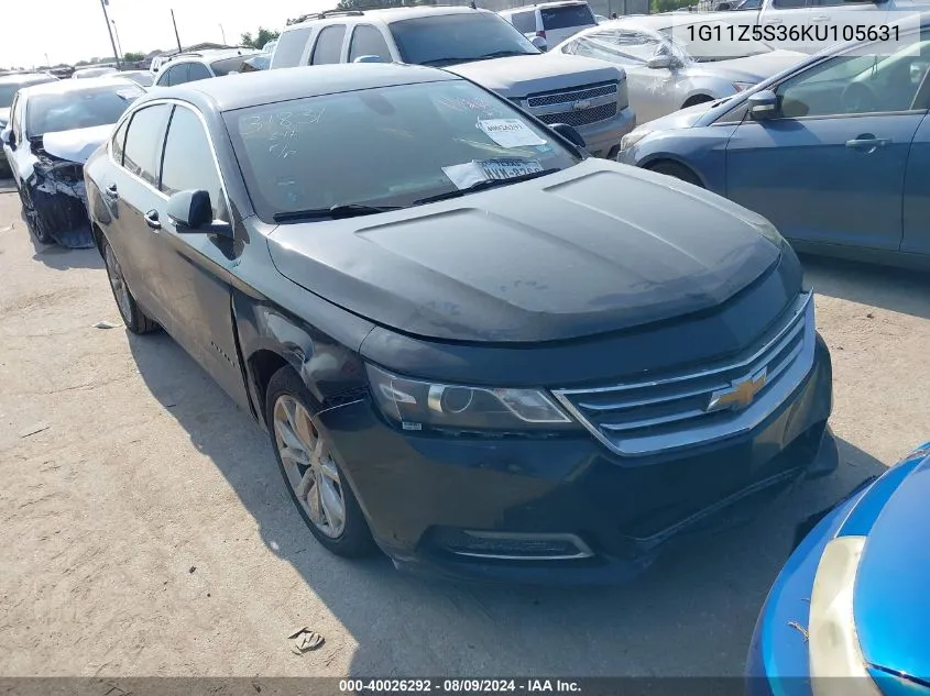 2019 Chevrolet Impala Lt VIN: 1G11Z5S36KU105631 Lot: 40026292