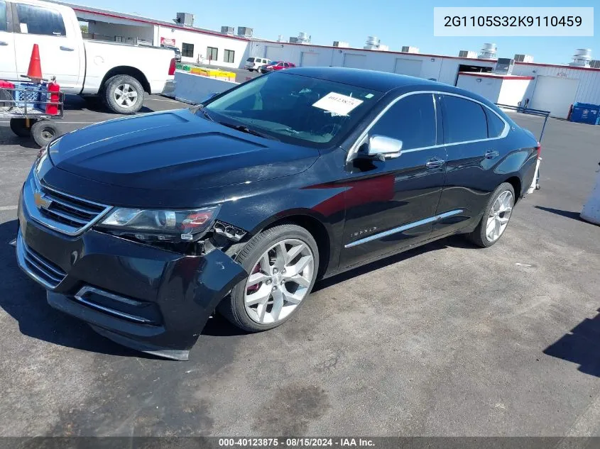 2019 Chevrolet Impala Premier VIN: 2G1105S32K9110459 Lot: 40123875