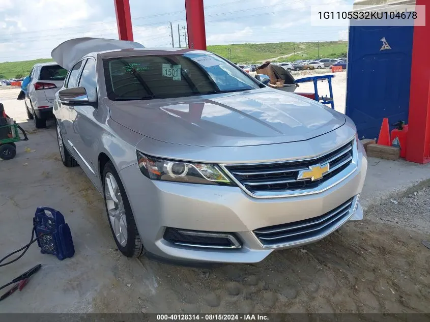 1G1105S32KU104678 2019 Chevrolet Impala Premier