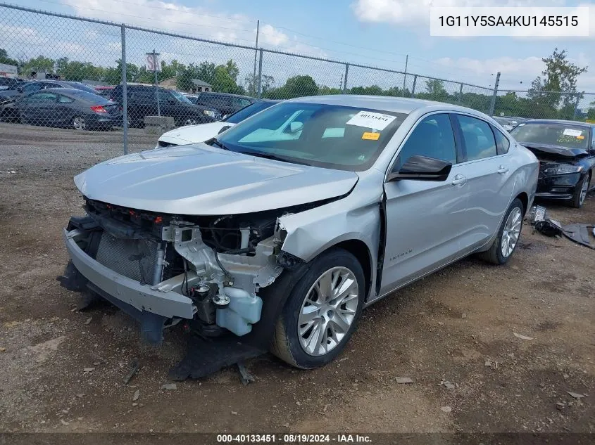 1G11Y5SA4KU145515 2019 Chevrolet Impala Ls